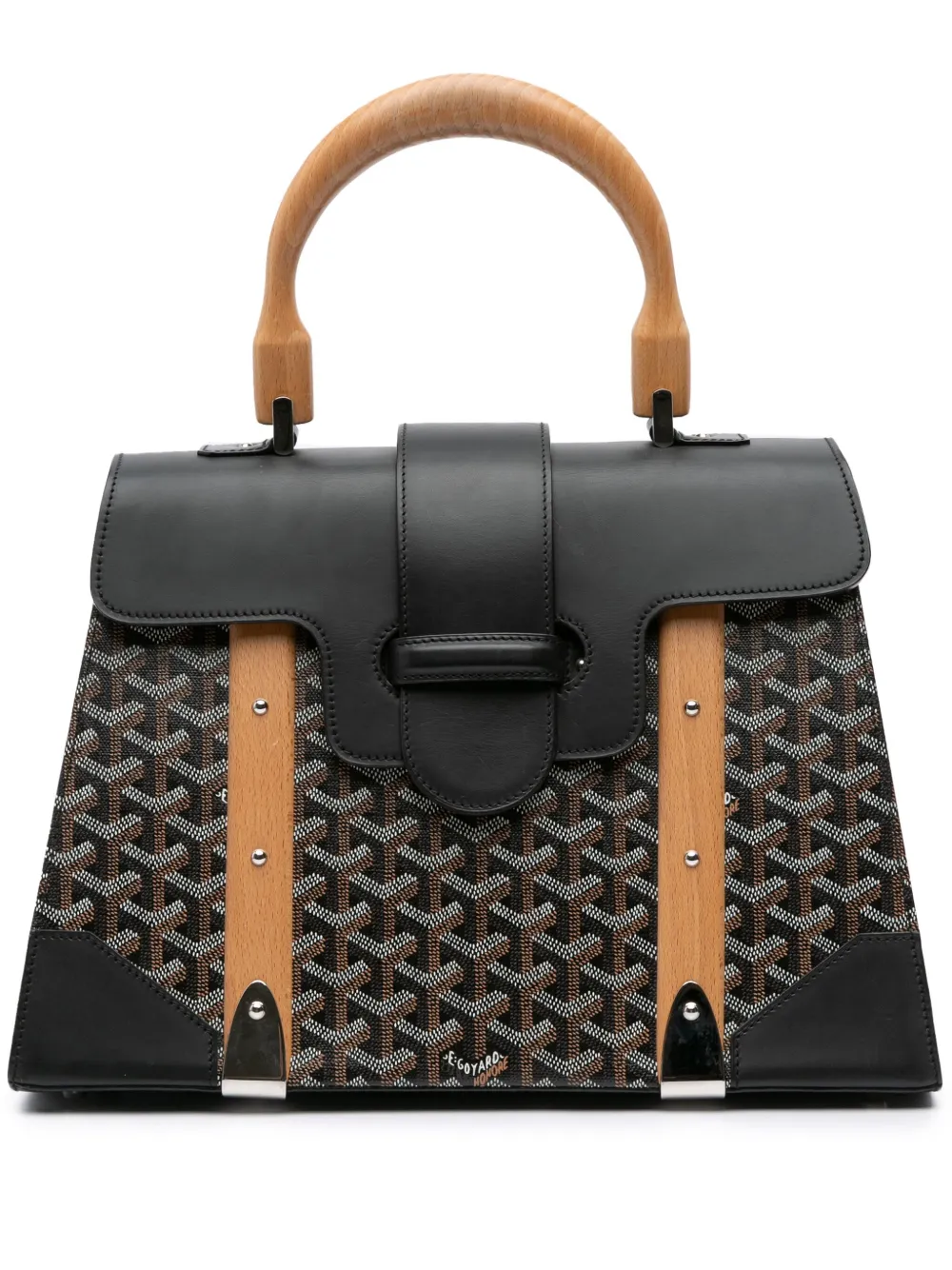 Goyard Pre-Owned 2013 Goyardine Saigon Structured MM satchel | Black | Image 1