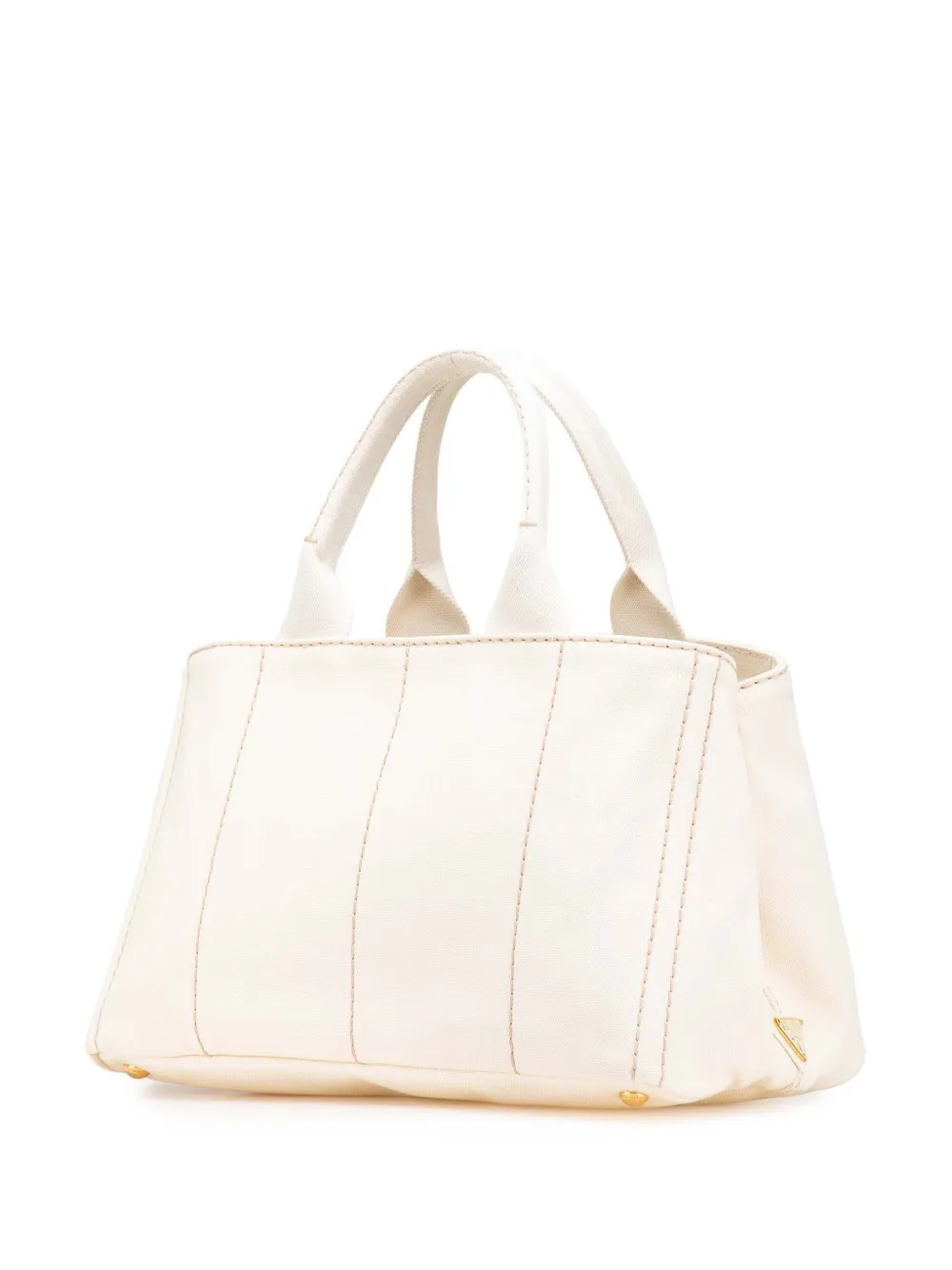 Pre-owned Prada 2013-2024 Canvas Canapa Logo Satchel In White