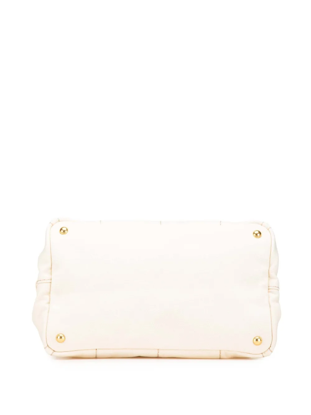 Pre-owned Prada 2013-2024 Canvas Canapa Logo Satchel In White