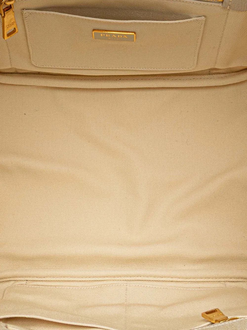 Pre-owned Prada 2013-2024 Canvas Canapa Logo Satchel In White