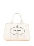 Prada Pre-Owned 2013-2024 Canvas Canapa Logo satchel - White