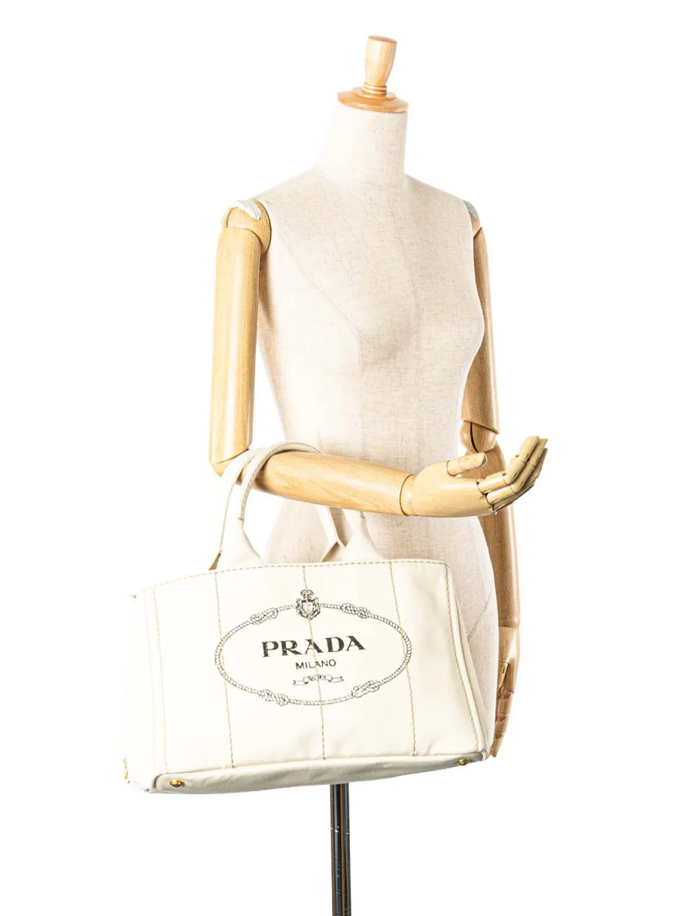 Prada Pre-Owned 2013-2024 Canvas Canapa Logo satchel | Pre-Owned | Image 2