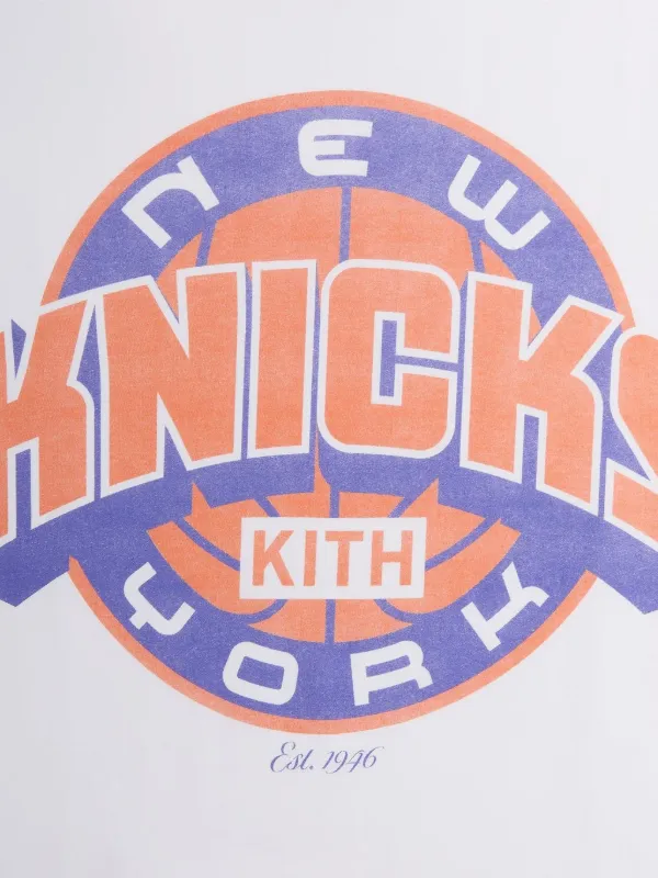 新品 KITH ニューヨークニックス Tシャツ M ヴィンテージ加工 コラボ KITH New York Knicks Tシャツ | ホワイト | FARFETCH JP