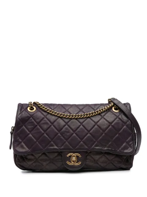 CHANEL Pre-Owned 2012-2013 große Shiva Flap Umhängetasche aus changierendem Kalbsleder mit Steppung