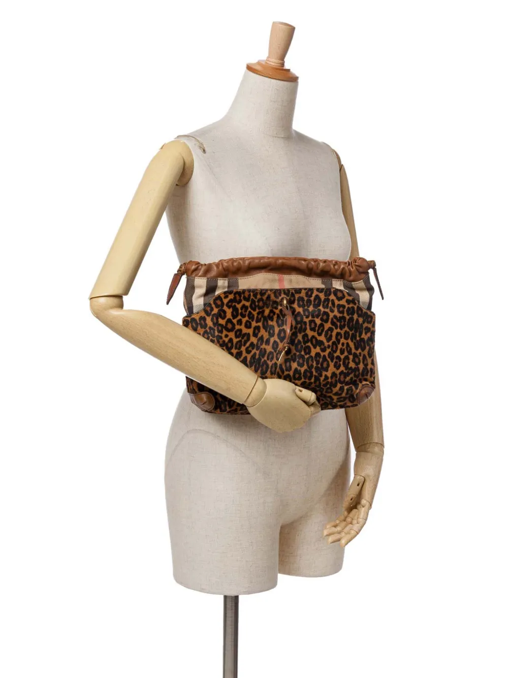 Burberry Pre-Owned 2018-2024 Leopard Print Pony Hair and House Check Canvas Little Crush crossbody bag | Pre-Owned | Image 2