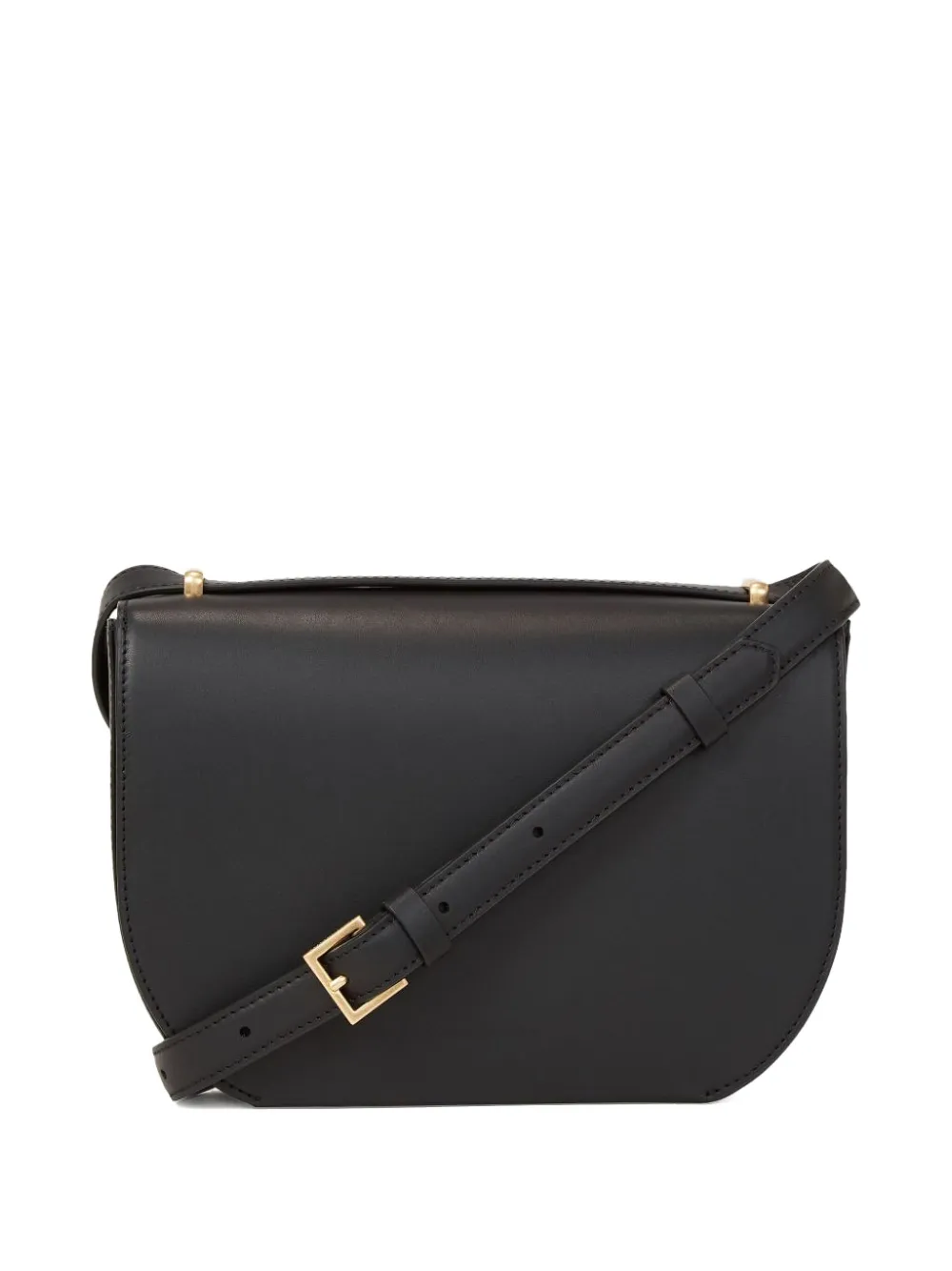 Karl Lagerfeld K Forever gewelfde leren crossbodytas Zwart