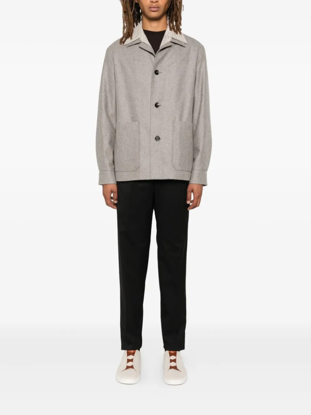 Zegna button-up textured jacket | Lightweight Jackets | Image 2