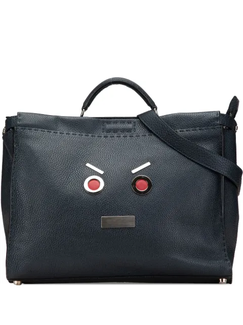 Fendi Pre-Owned 2000-2010 Large Leather Peekaboo Iconic Essential Faces satchel