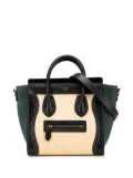 Céline Pre-Owned 2017 Nano Tricolor Nubuck and Calfskin Luggage Tote satchel - Brown