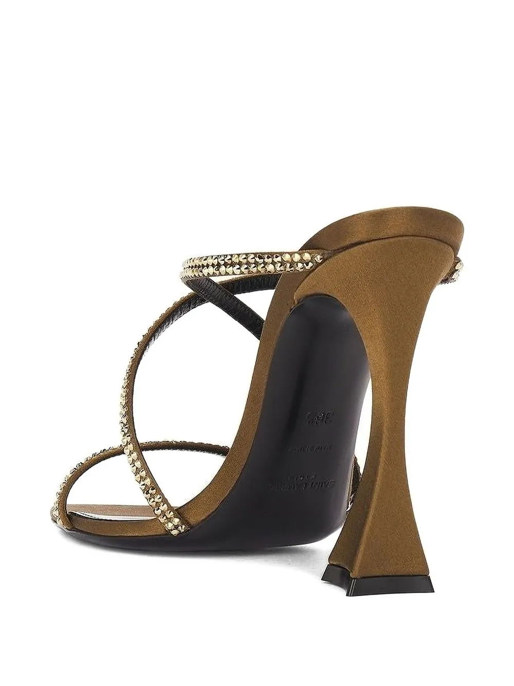 Saint Laurent Sandalen verfraaid met kristallen Bruin