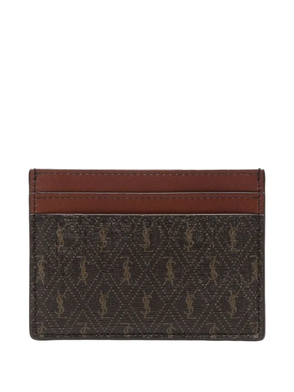 Saint Laurent Monogram-pattern Cardholder In Multi