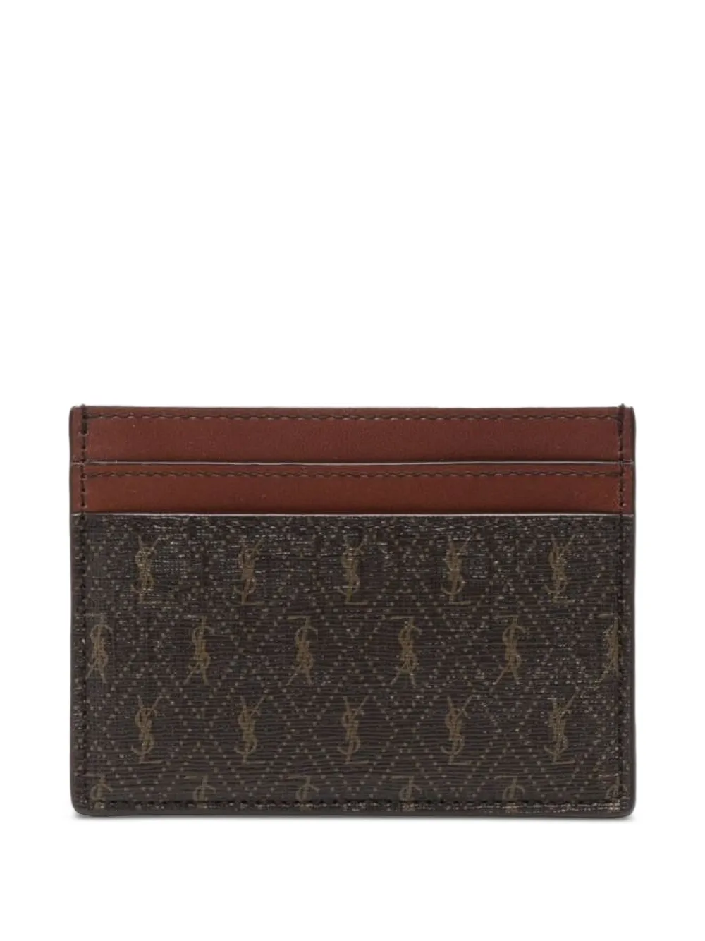 Saint Laurent monogram-pattern cardholder | Brown | Image 1