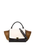 Céline Pre-Owned 2014 Medium Tricolor Calfskin and Suede Trapeze satchel - Black