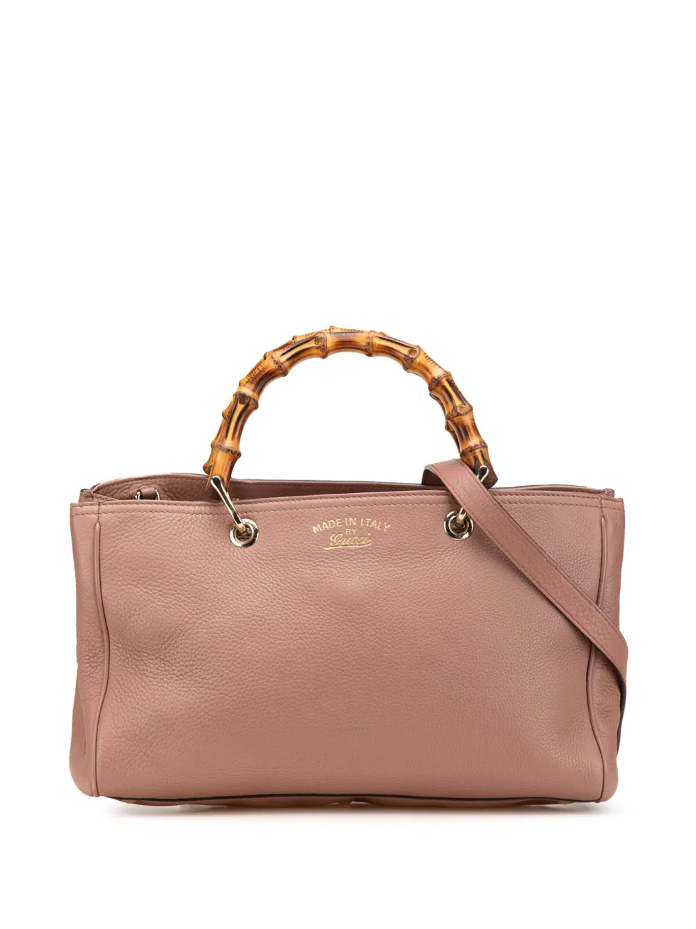 Gucci Pre-Owned 2000-2015 Medium Calfskin Bamboo Shopper satchel - ピンク Gucci Pre-Owned 2000-2015 Medium Calfskin Bamboo Shopper satchel - ピンク