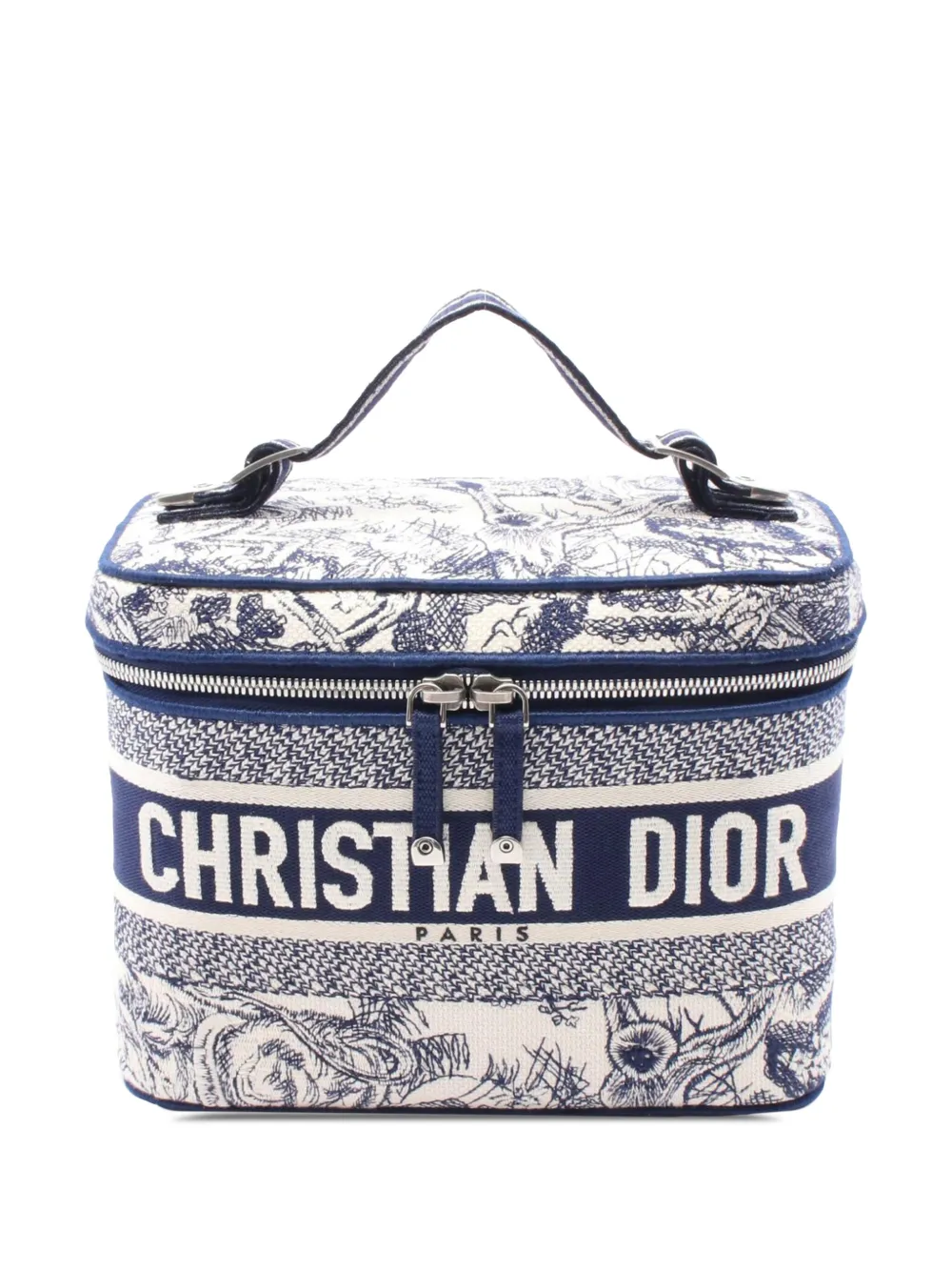 Christian Dior Pre-Owned neceser Toile De Jouy Diortravel Case pequeño de lona 2021-2024 | azul | Image 1