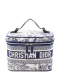 Christian Dior Pre-Owned 2021-2024 Toile De Jouy Embroidered Canvas Diortravel Case vanity bag - Blue
