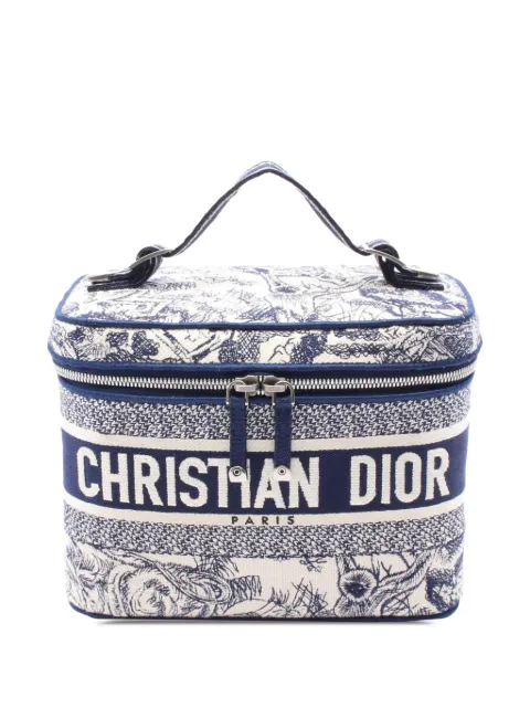 Christian Dior Pre-Owned شنطة مستحضرات تجميل 'توال دو جوي ديورترافل' كانفا مطرزة 2021-2024