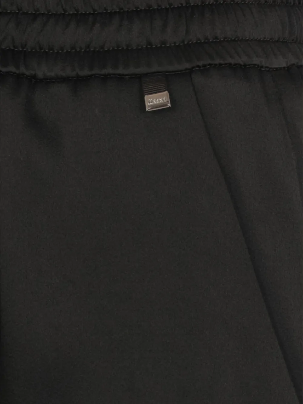 Herno Wide Leg High Waist Satin Trousers For Women In Black