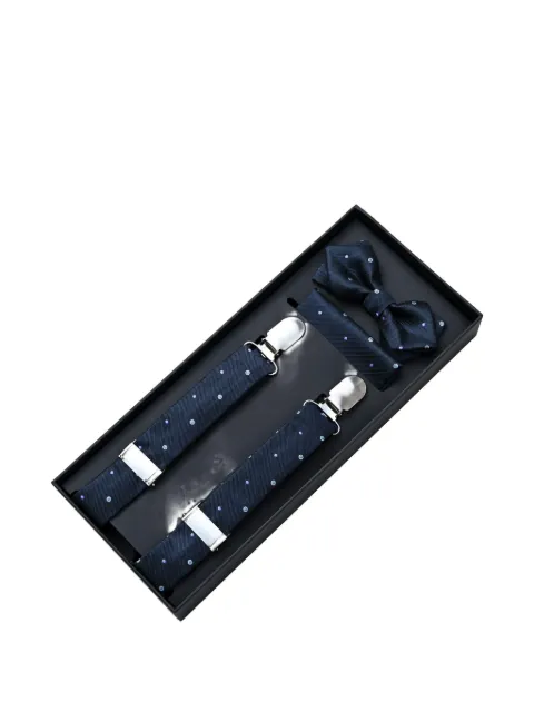 Moustache polka dot-print accessory set