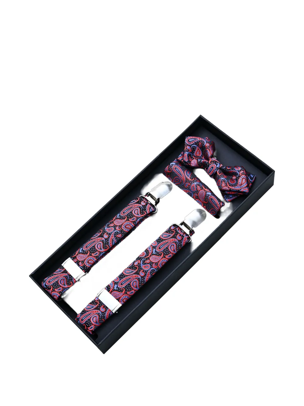 Moustache paisley-jacquard accessory set | rojo | Image 1