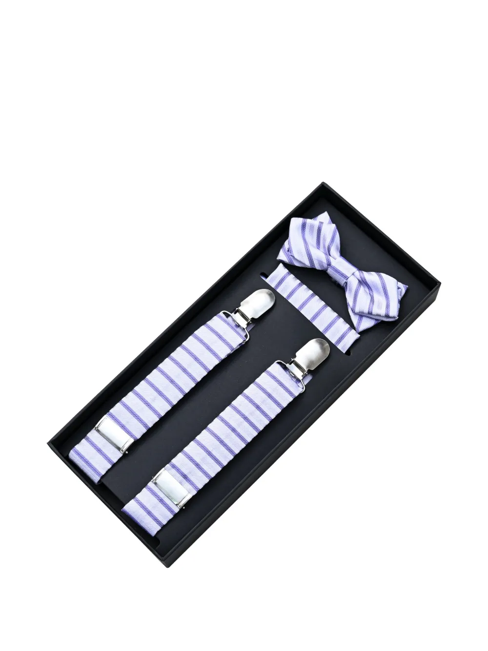 Moustache striped accessory set | Purple | Image 1