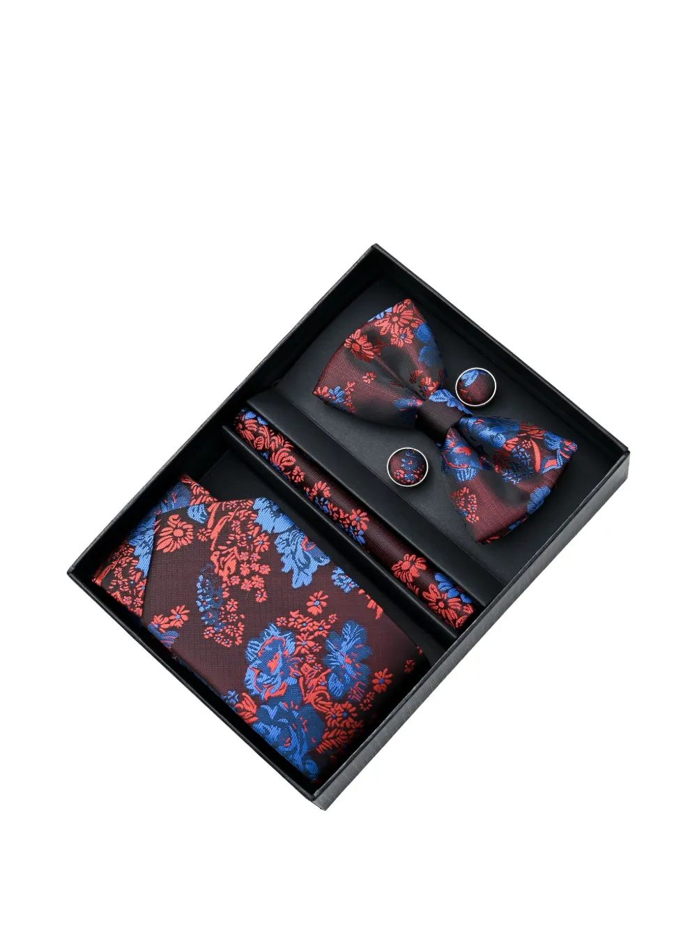 Moustache floral-jacquard accessory set | Red | Image 1