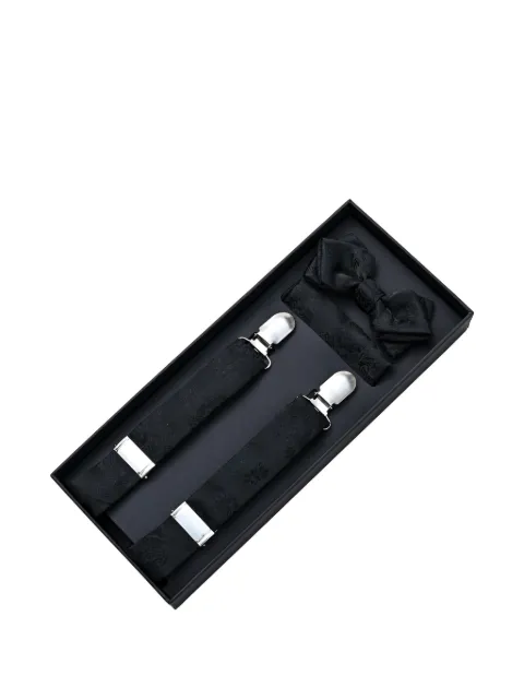 Moustache floral-jacquard accessory set