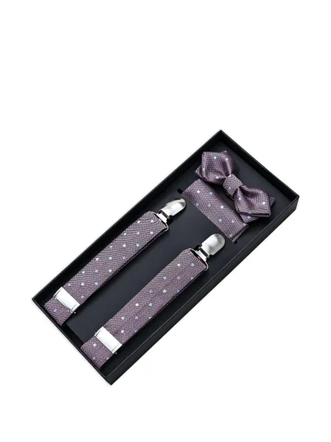 Moustache polka-dot accessory set