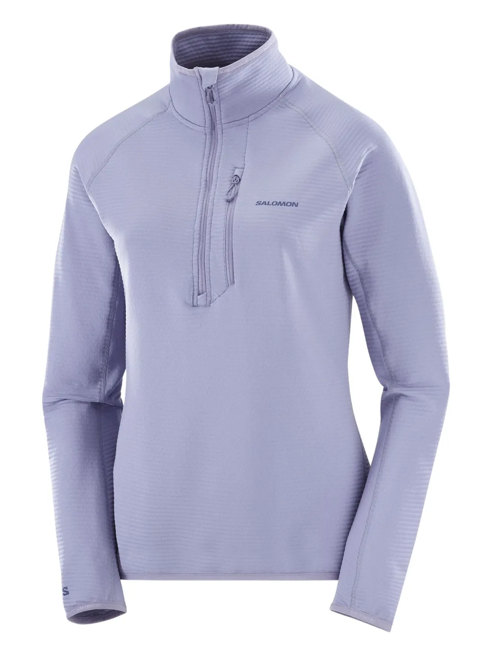 Salomon Essential Lightwarm half-zip ribbed sweater - パープル Salomon Essential Lightwarm half-zip ribbed sweater - パープル