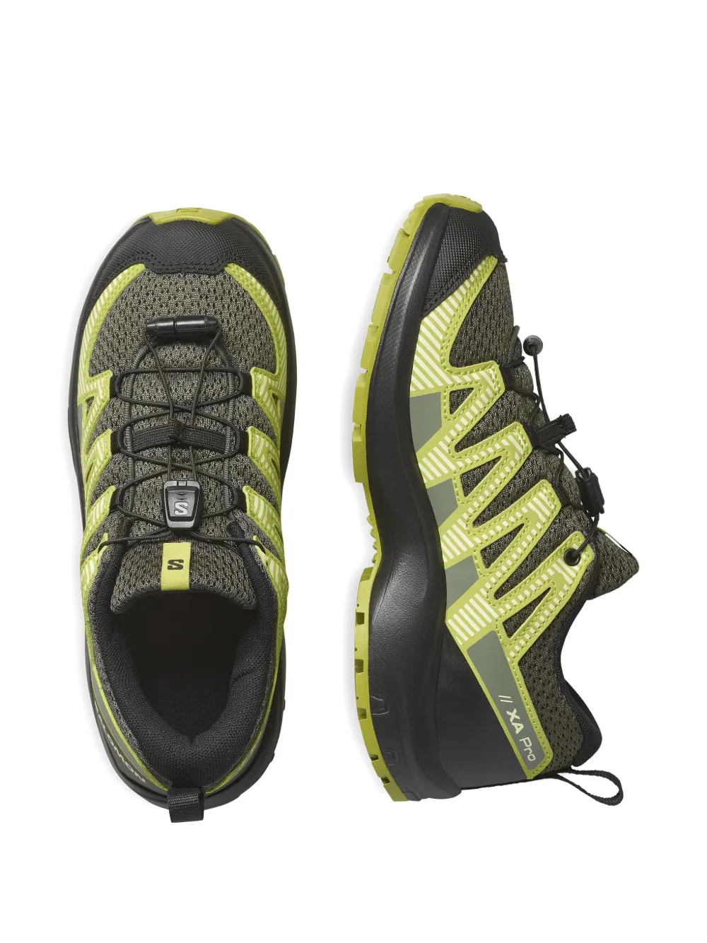 SALOMON KIDS XA PRO 3D mesh trail running shoes Zwart
