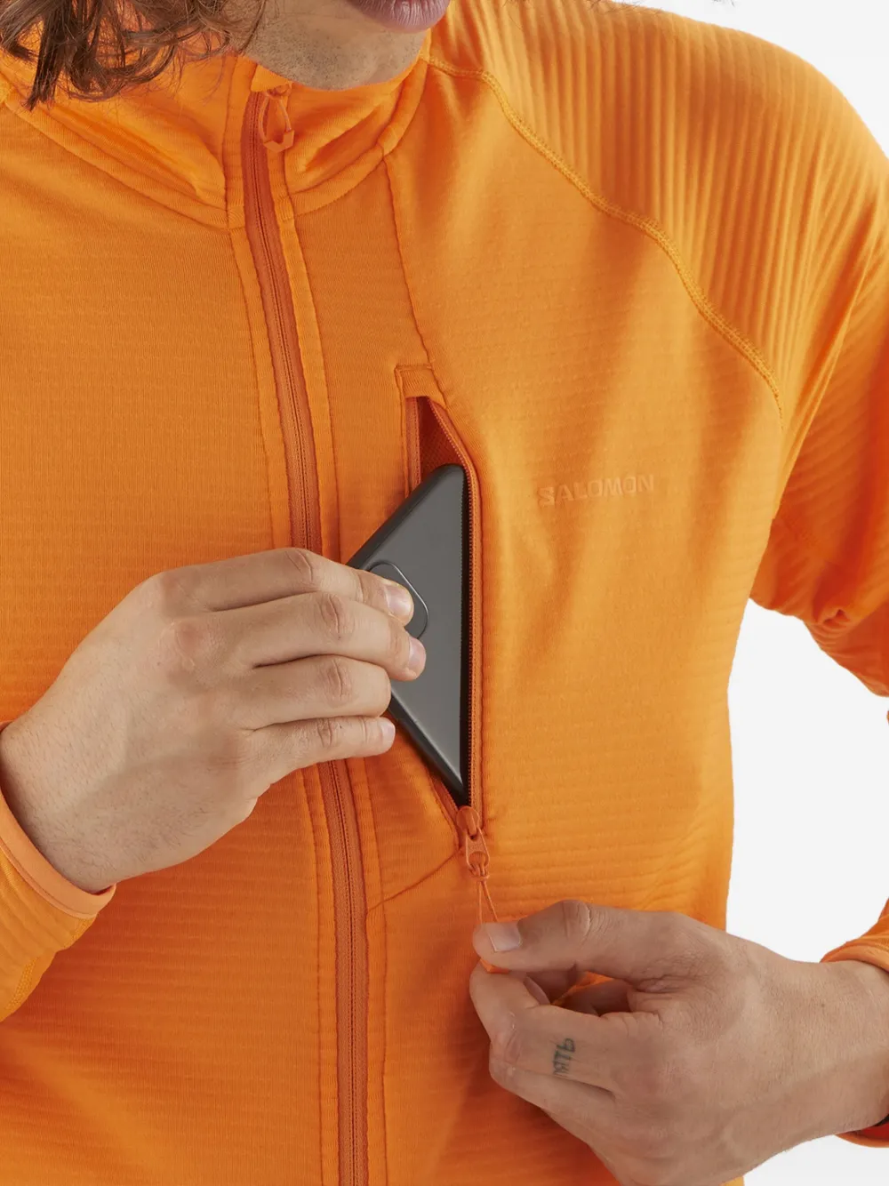 Salomon Essential zip-up Jacket | Orange | FARFETCH CA
