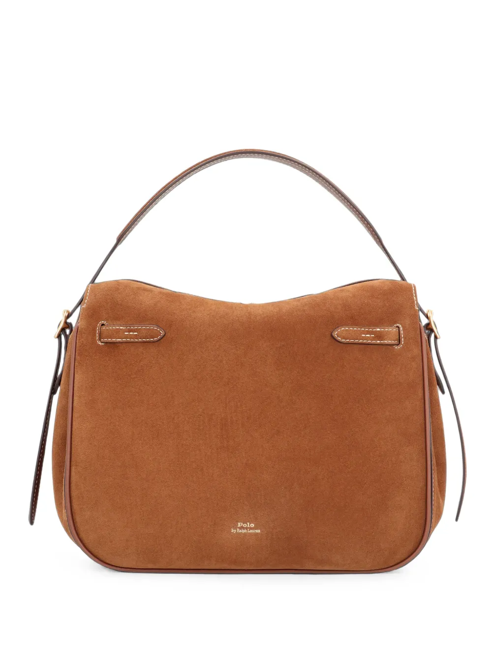 Polo Ralph Lauren Borsa tote Polo ID in pelle scamosciata - Marrone