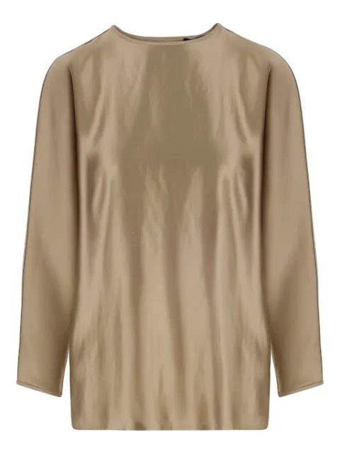 Giorgio Armani satin-finish long-sleeve top
