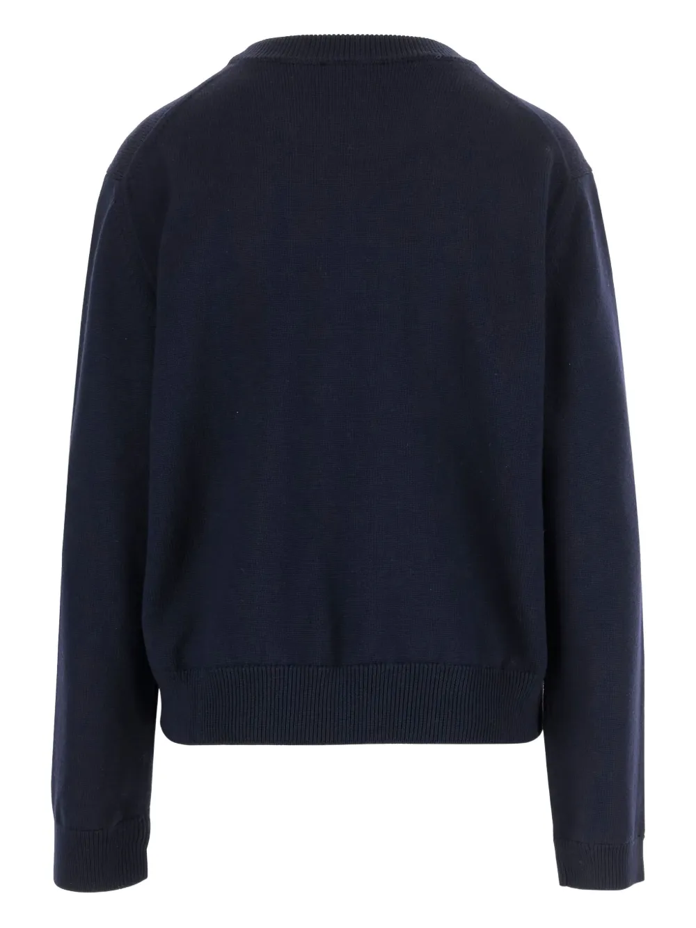 Jil Sander Trui met geborduurde bloemen Blauw