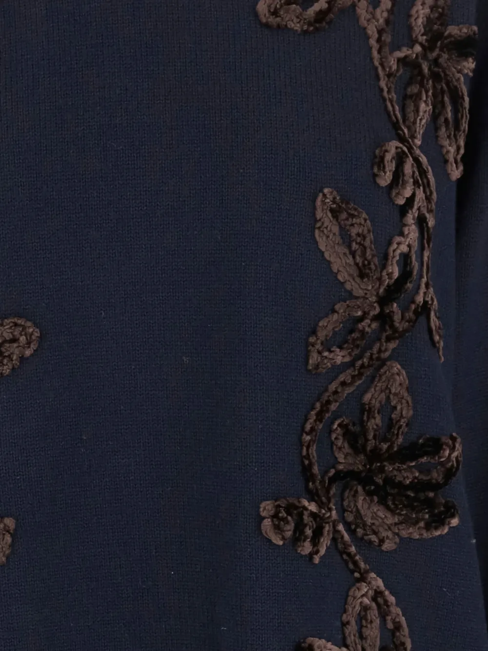 Jil Sander Trui met geborduurde bloemen Blauw