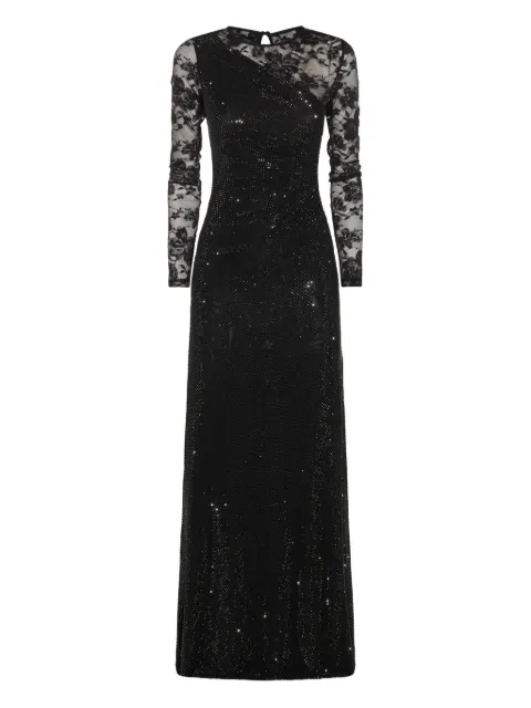 Self-Portrait vestido largo con detalles de strass