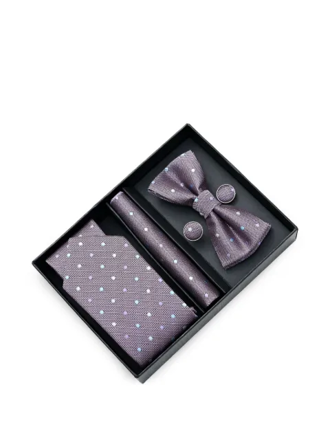 Moustache polka-dot accessory set