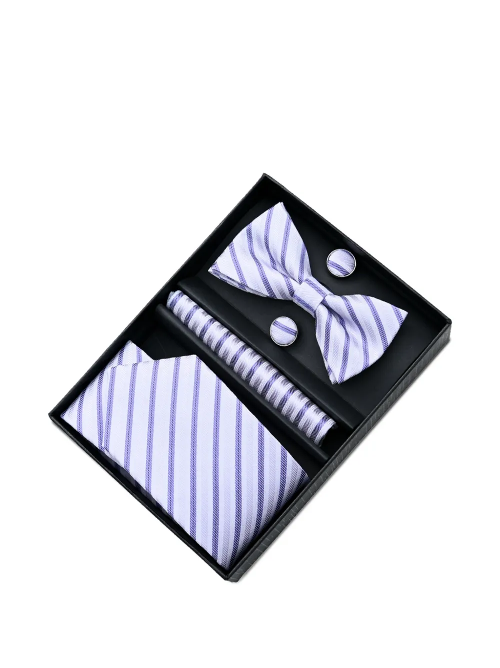 Moustache striped accessory set | Purple | Image 1