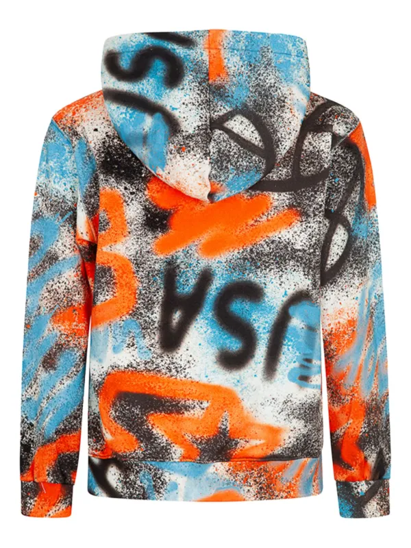 STARTER KIDS graffiti-print Hoodie Blue FARFETCH PH