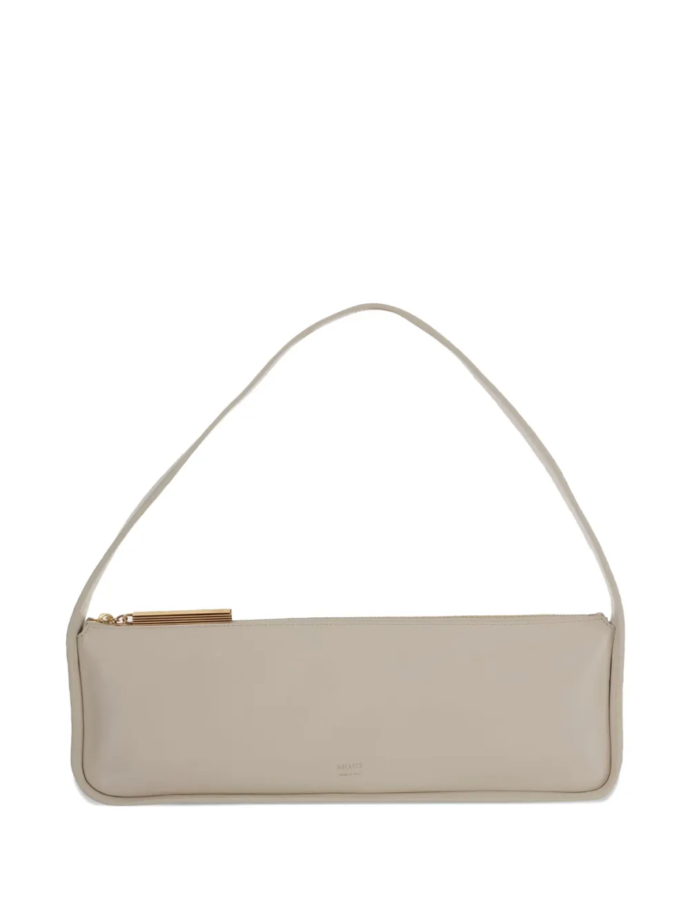 KHAITE Leren schoudertas Beige