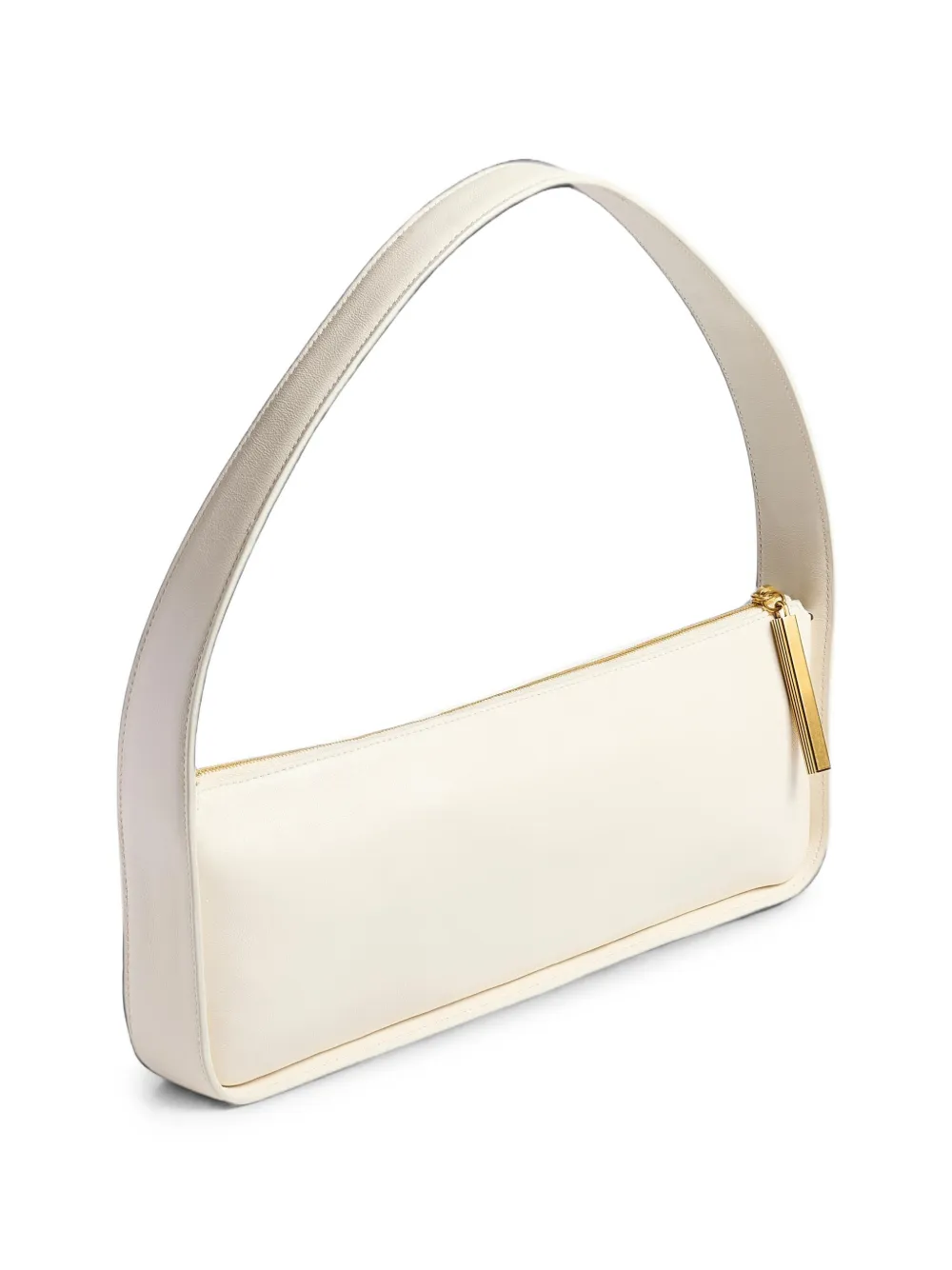KHAITE Leren schoudertas Beige