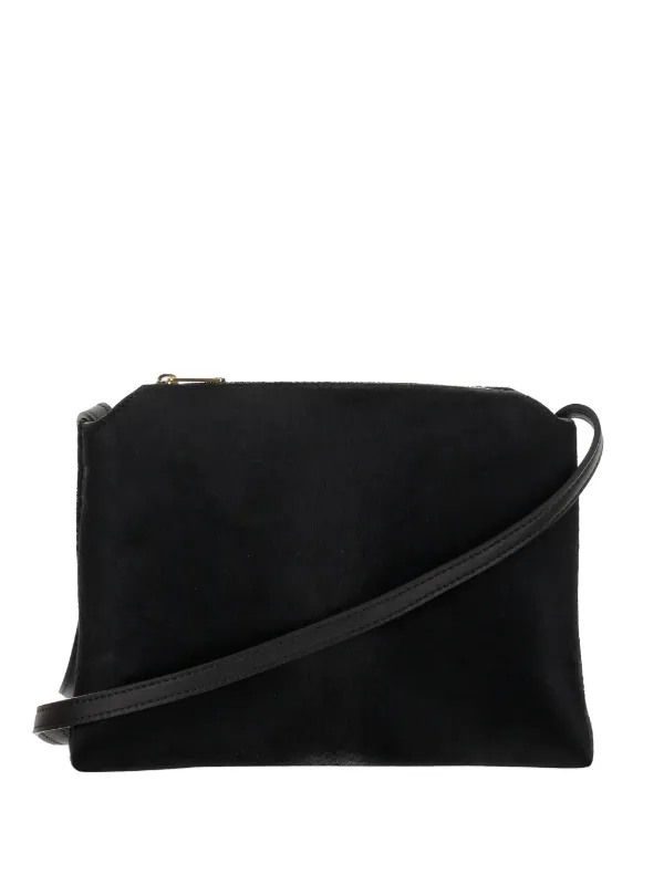 Khaite Leather Crossbody Bag in Black