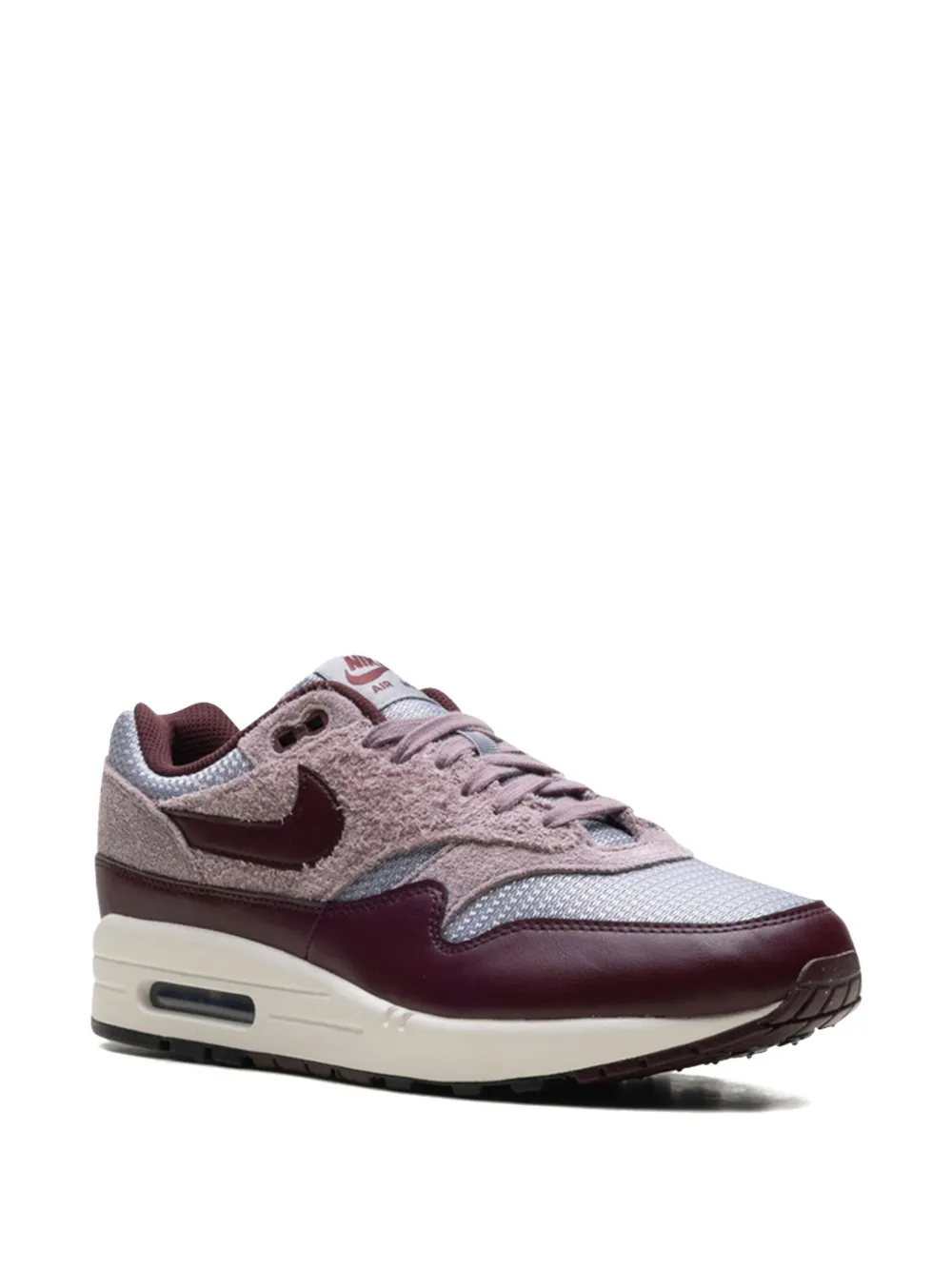 Nike Air Max 1 Essential Premium "Cement Grey Taupe Grey Phantom Burgundy Crush" sneakers