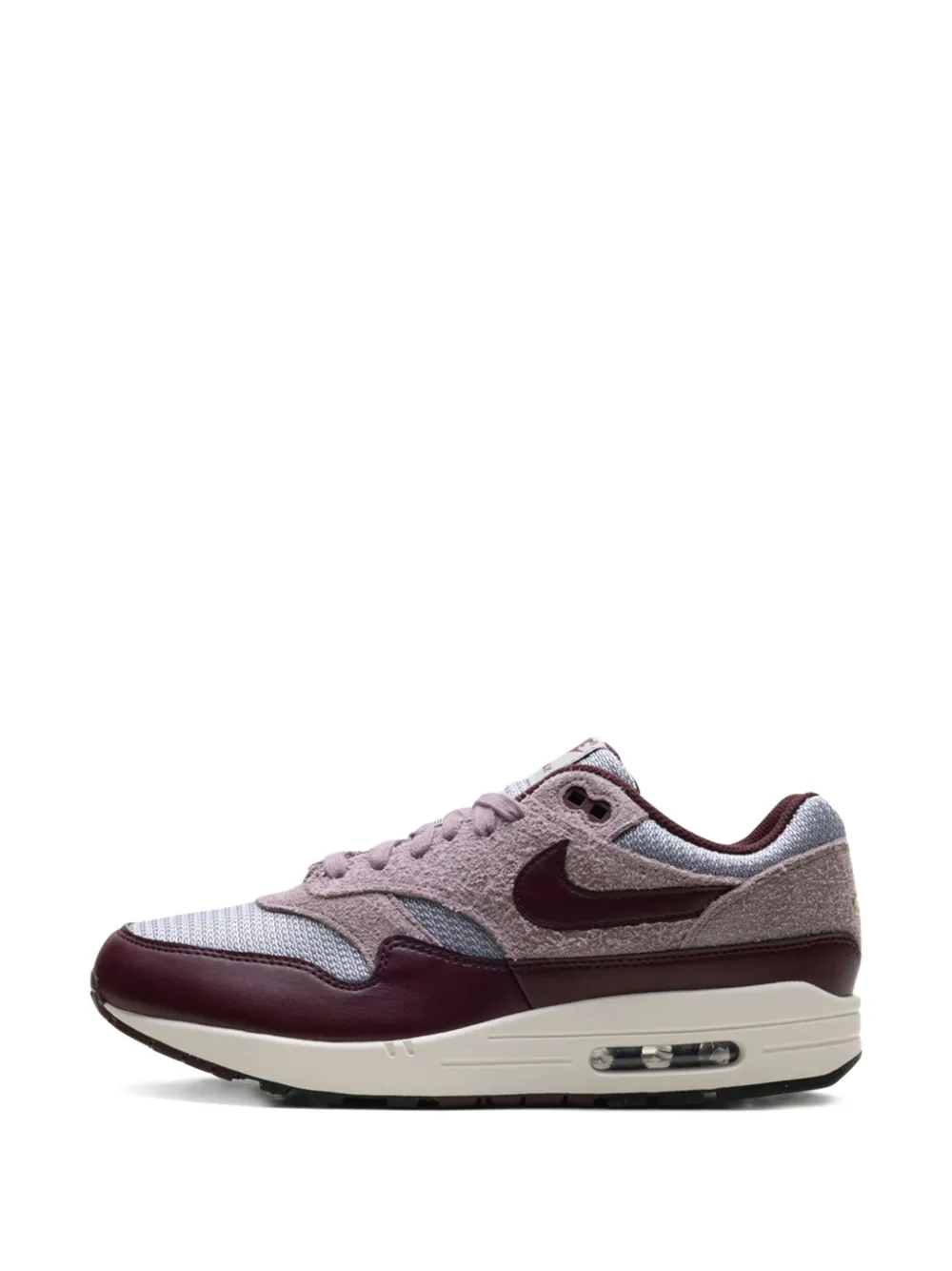 Nike Air Max 1 Essential Premium "Cement Grey Taupe Grey Phantom Burgundy Crush" sneakers