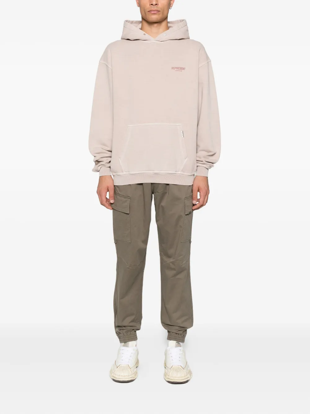Represent cuffed cargo trousers Groen