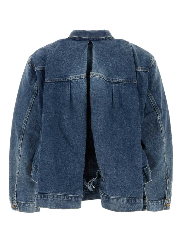 sacai デニムジャケット　1 Sacai ダメージ デニムジャケット | ブルー | FARFETCH JP