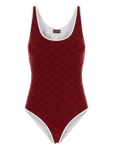 Gucci monogram-embossed swimsuit