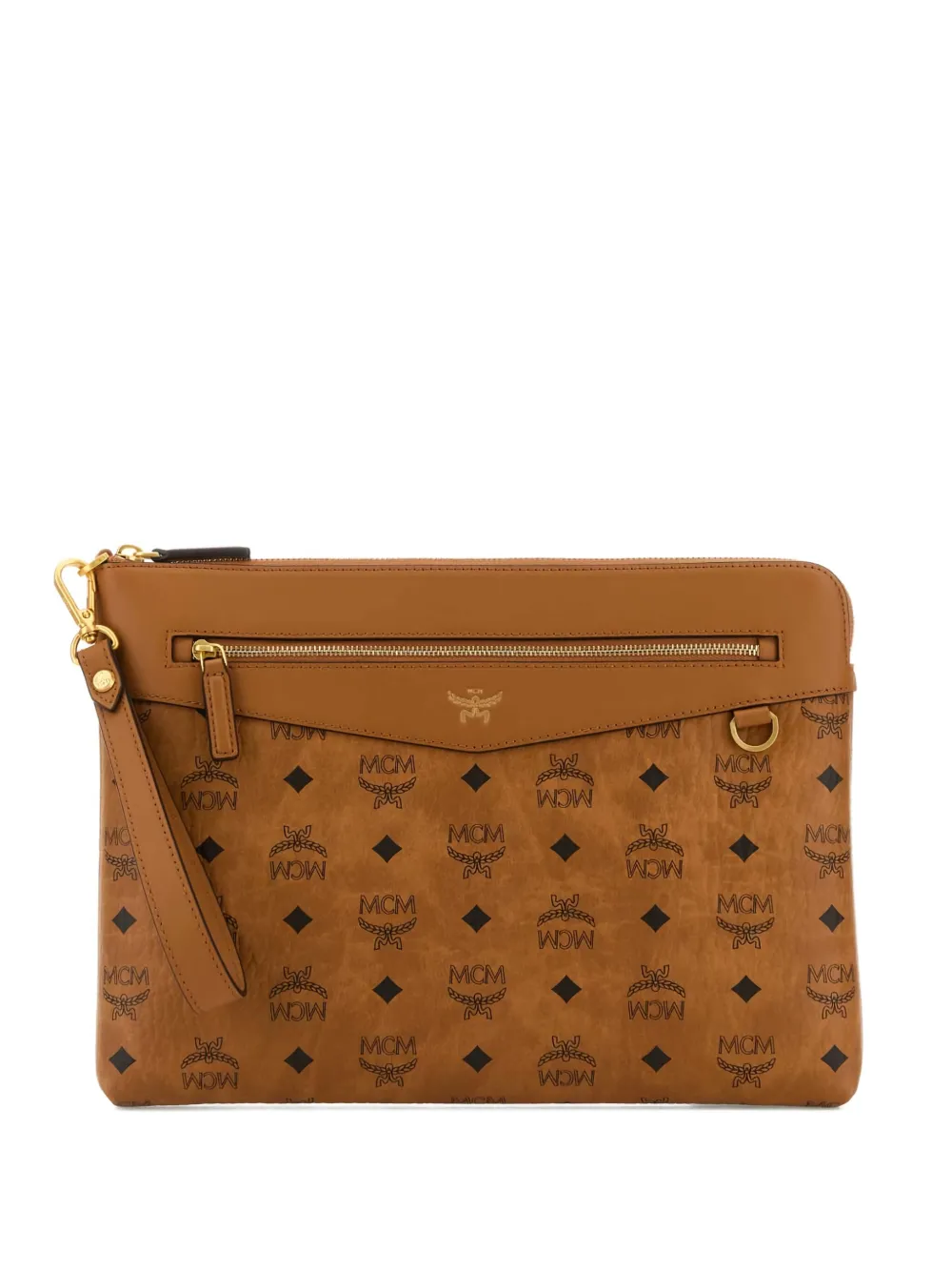 Mcm Diamond Wristlet Clutch Bag