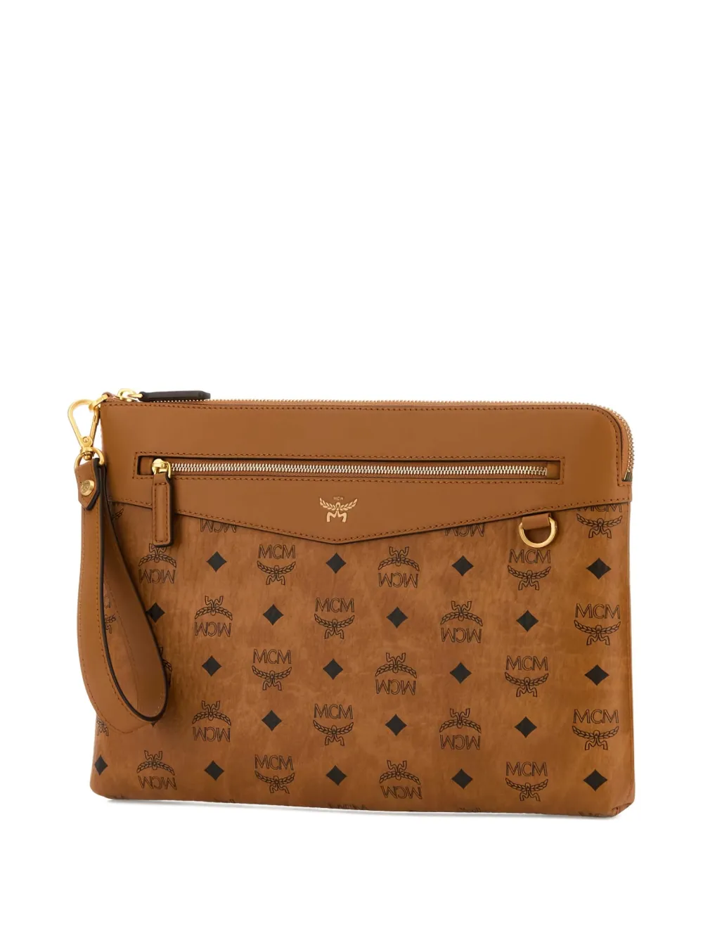 Mcm Diamond Wristlet Clutch Bag