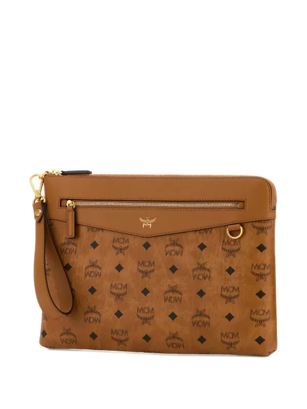 MCM Diamond Wristlet クラッチバッグ | ブラウン | FARFETCH JP